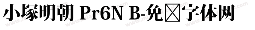 小塚明朝 Pr6N B字体转换